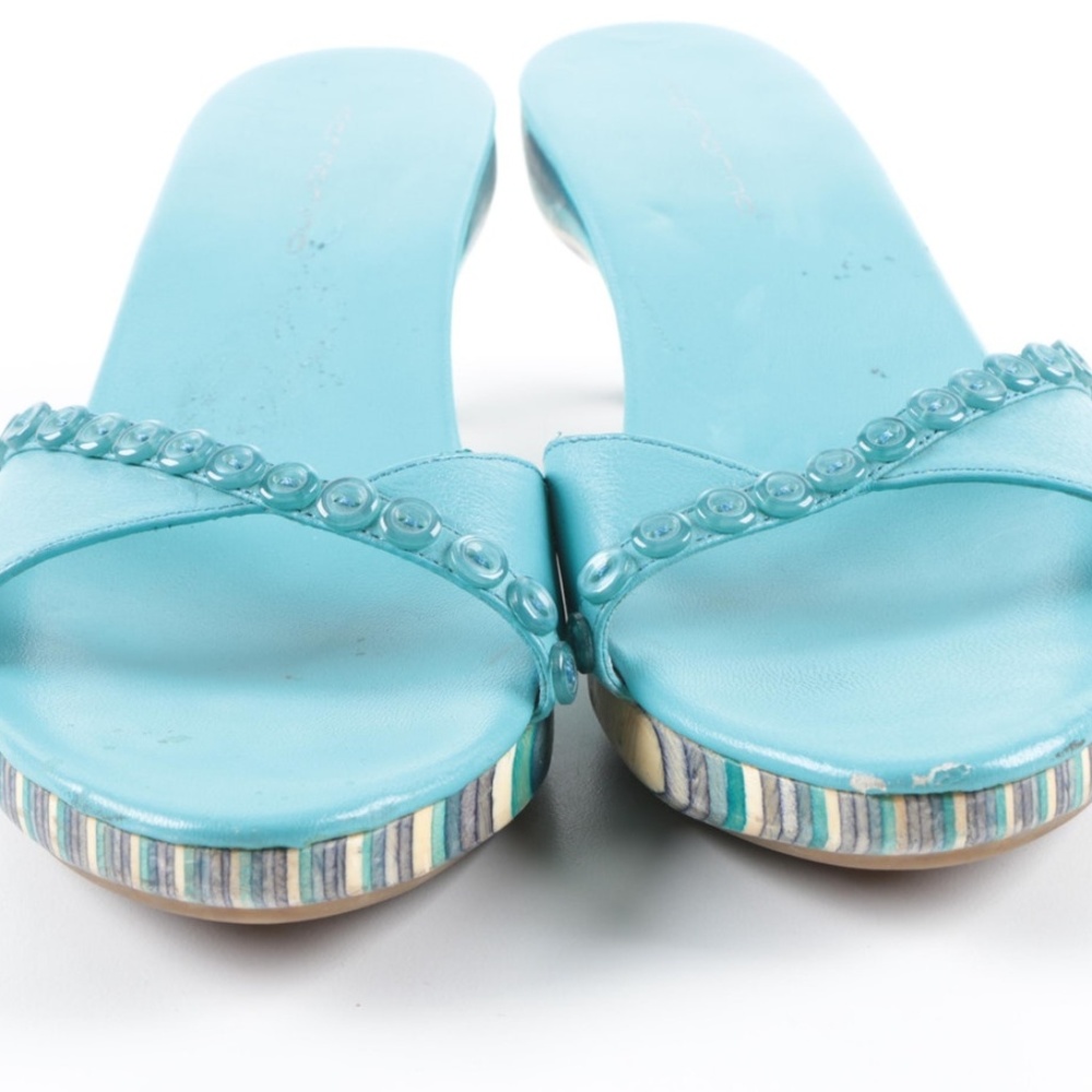 Pretty Light Blue mini heels size 6.5